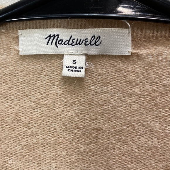 MADEWELL Kent Colorblock cardigan long beige gray J8607 - Picture 2 of 7